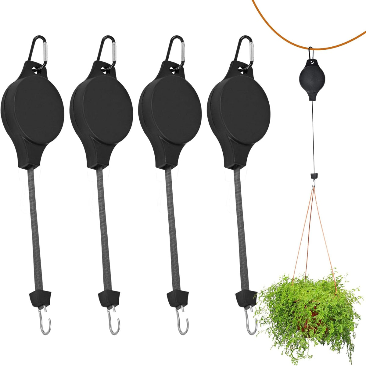 Easily access your hanging plants (x4) 