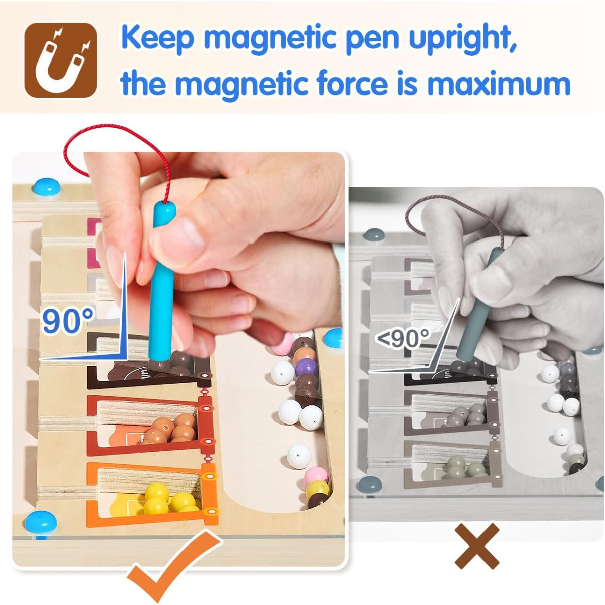 Learning colors while having fun with magnets 