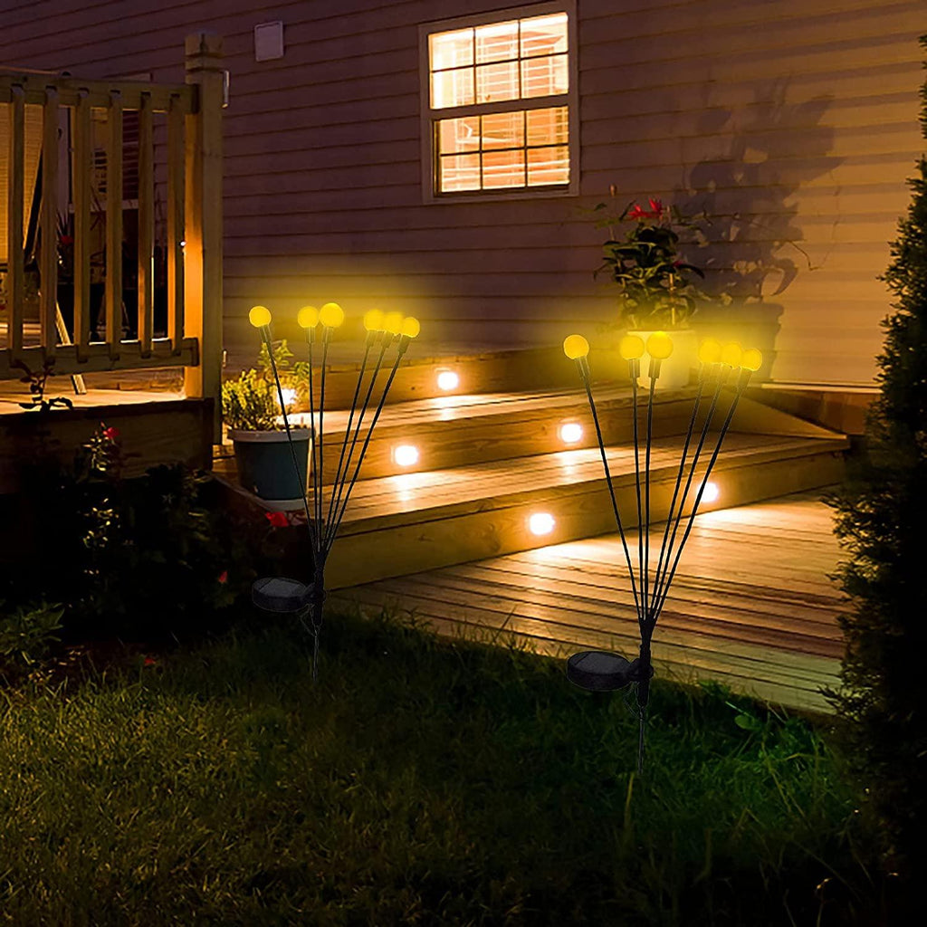 Garden lamps with fireflies 