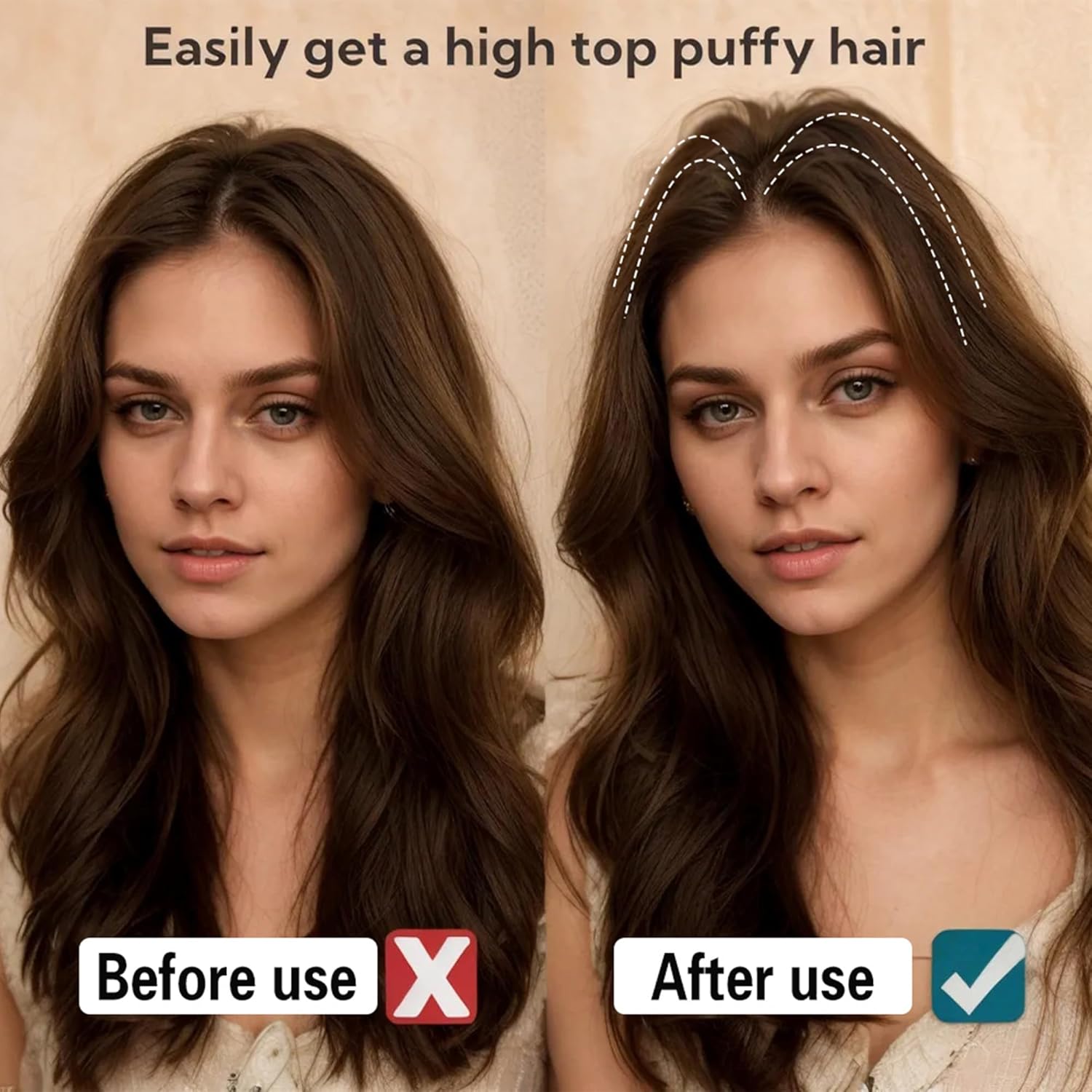 Instant volume hairstyle effortlessly and gently 