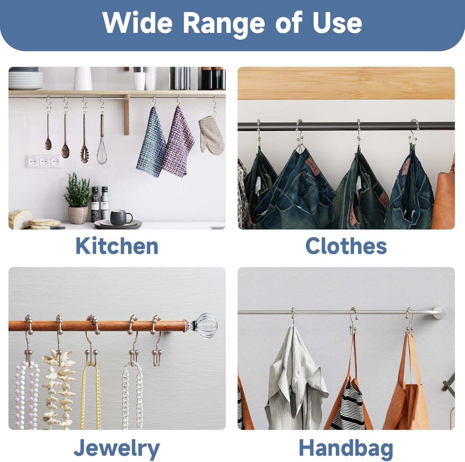 Curtain Hooks, Set of 12