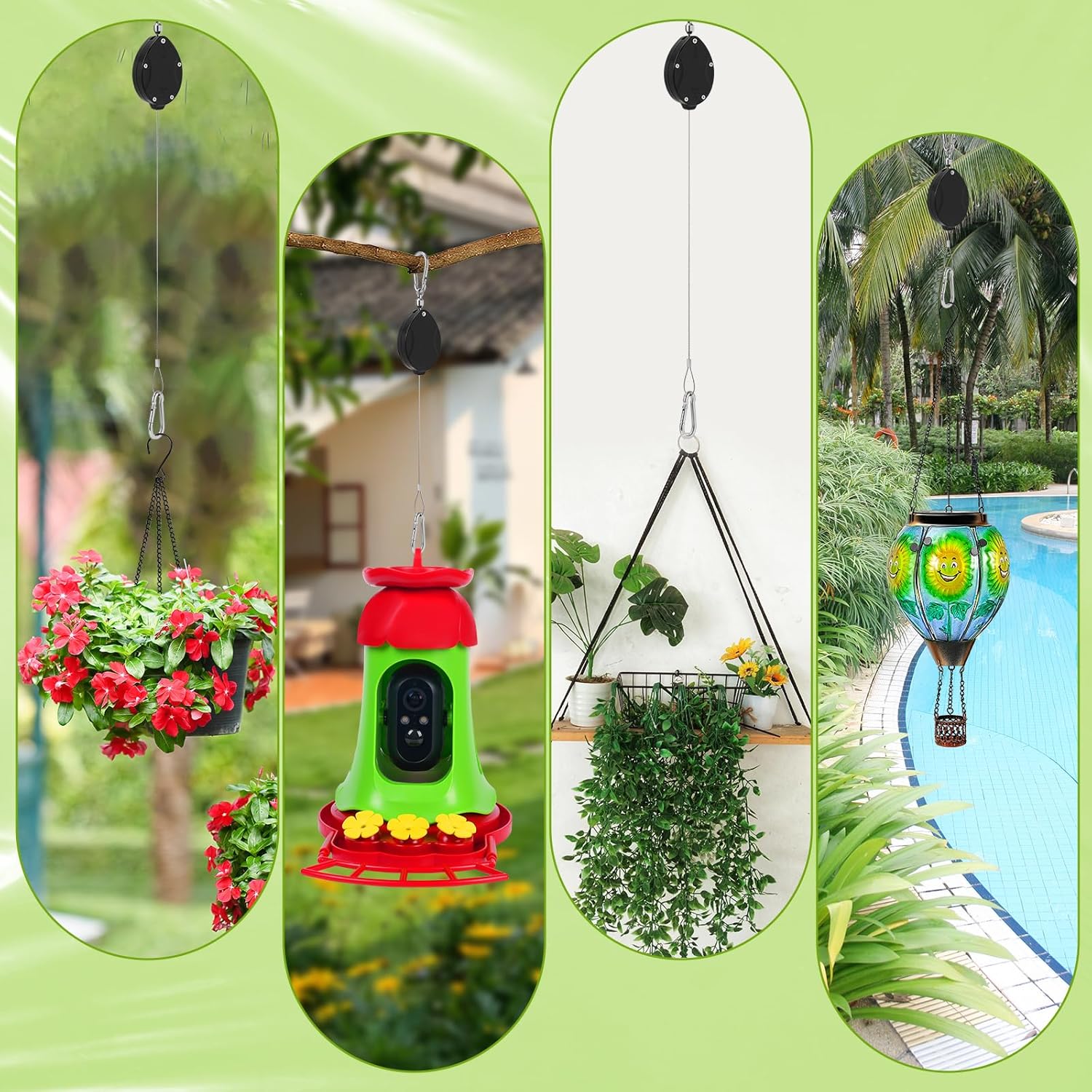 Easily access your hanging plants (x4) 