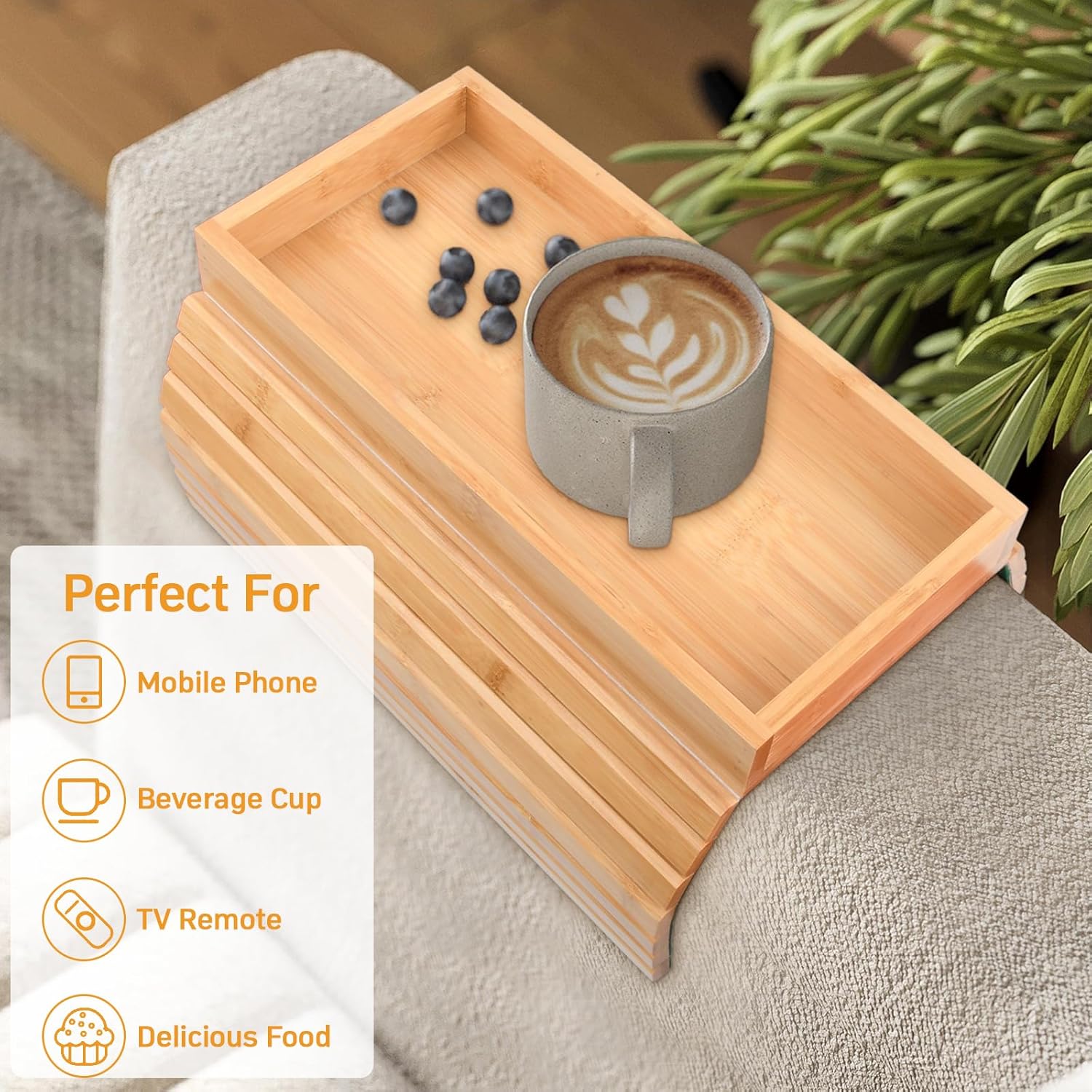 Keep everything within reach without leaving your couch 