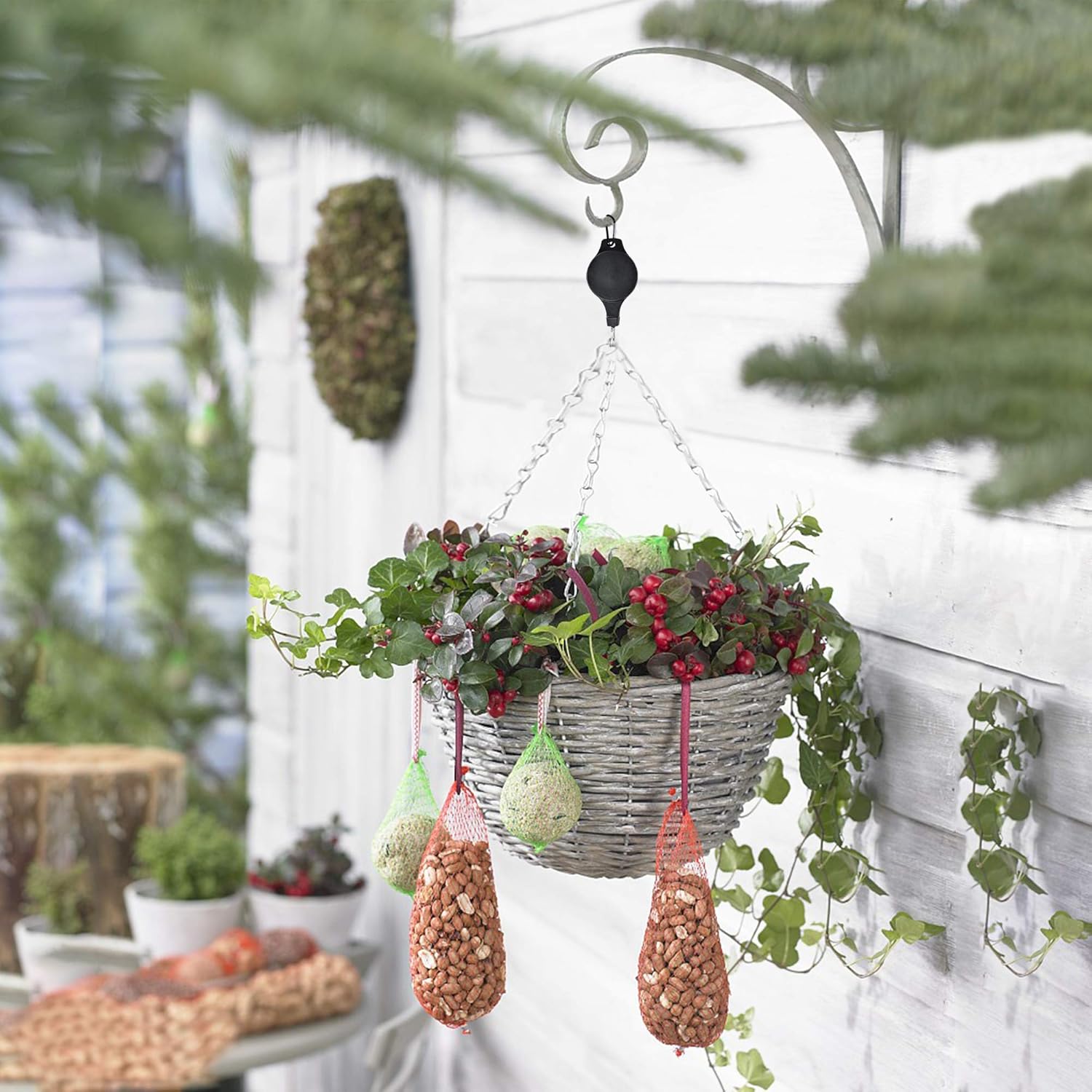 Easily access your hanging plants (x4) 