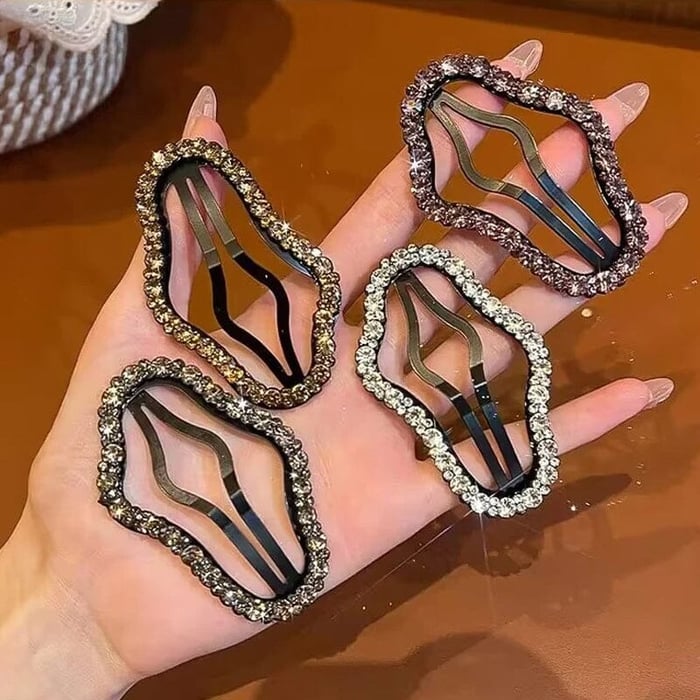 Elegant and shiny hair clips (x4) 