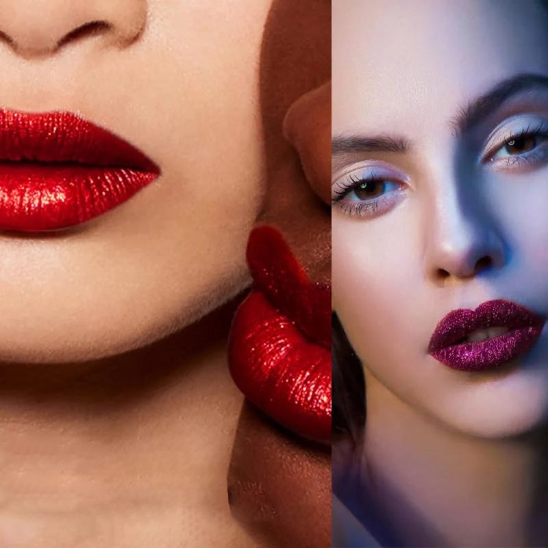 Enhance your lips with a dazzling metallic shine 