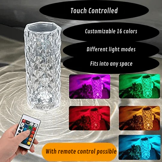 Decorative LED lamp in crystal style 