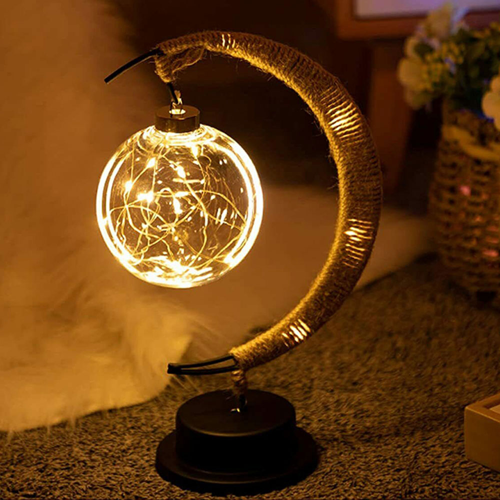 Hanging moon lamp for a magical atmosphere 