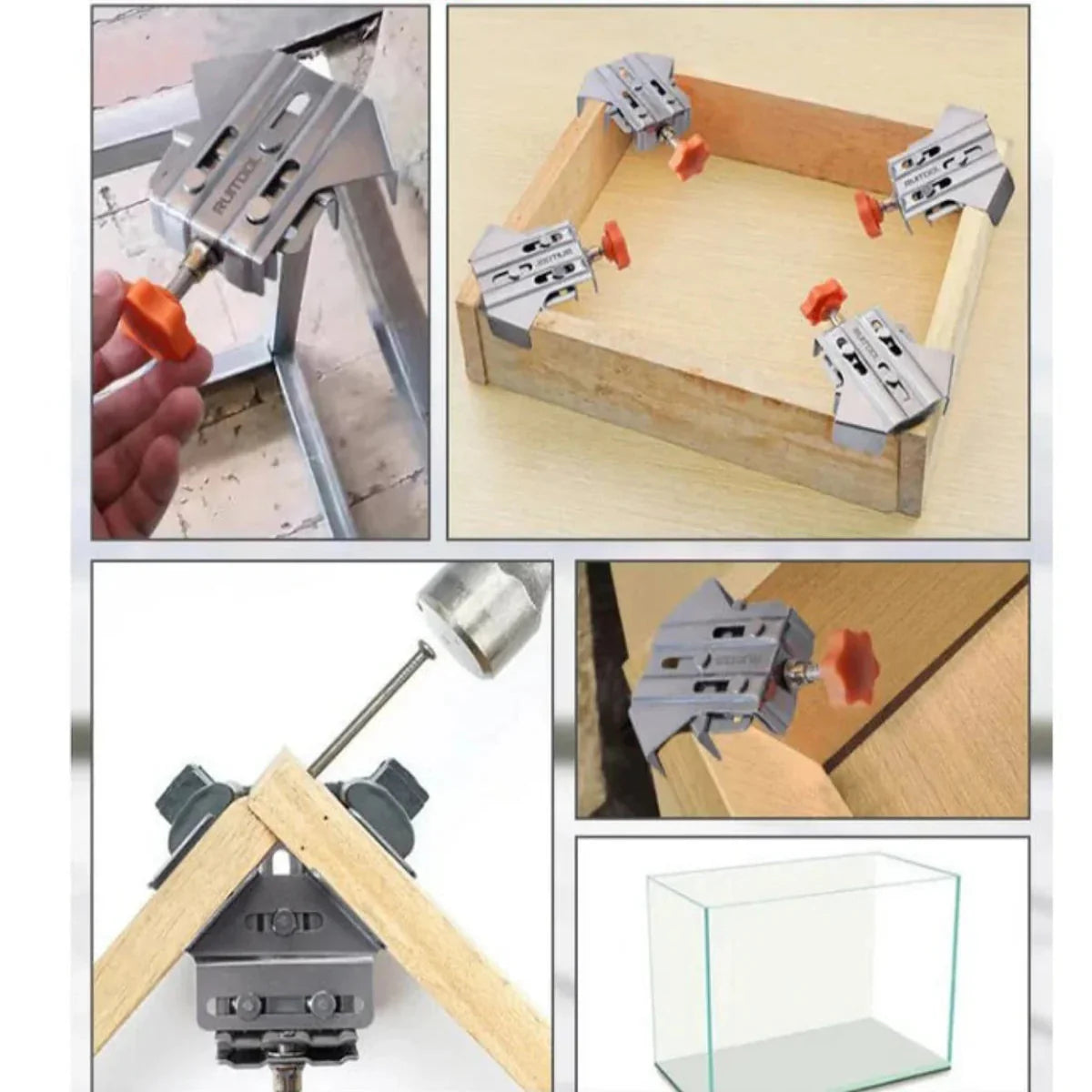 90° angle clamp for precise wood joints 