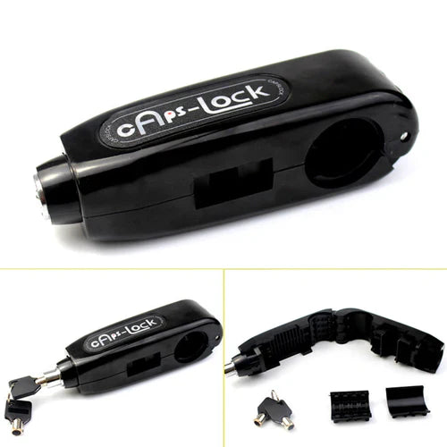 Express anti-theft lock for motorcycle and scooter handlebars 