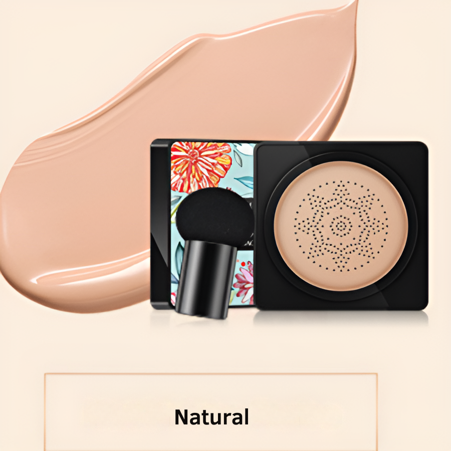 CC cream cushion with mushroom-shaped applicator 