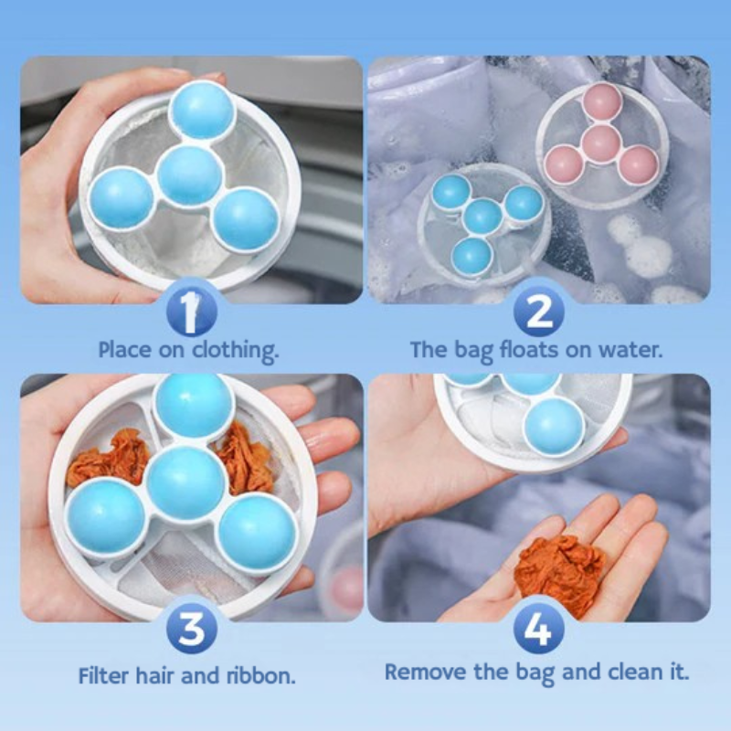 Anti-hair, hair, and residue filter for washing machine 