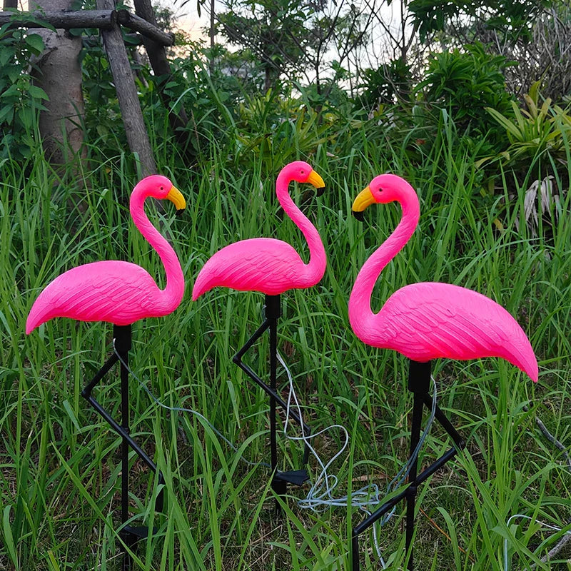 Bright solar flamingo Pink – Magical garden at night 