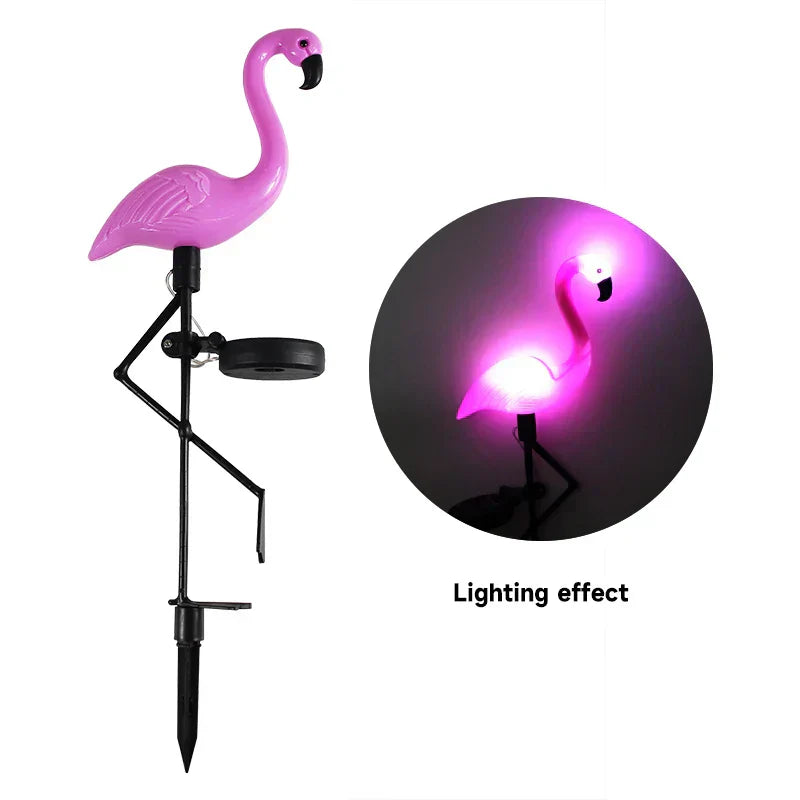 Bright solar flamingo Pink – Magical garden at night 