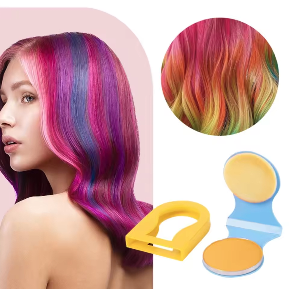 Fun and temporary hair coloring in 5 seconds 