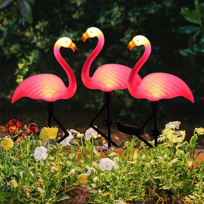 Bright solar flamingo Pink – Magical garden at night 