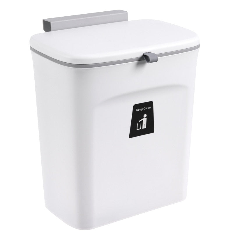 Hanging leak-proof and odor-proof trash can for a spotless kitchen 