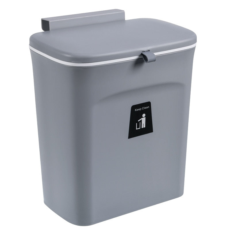 Hanging leak-proof and odor-proof trash can for a spotless kitchen 