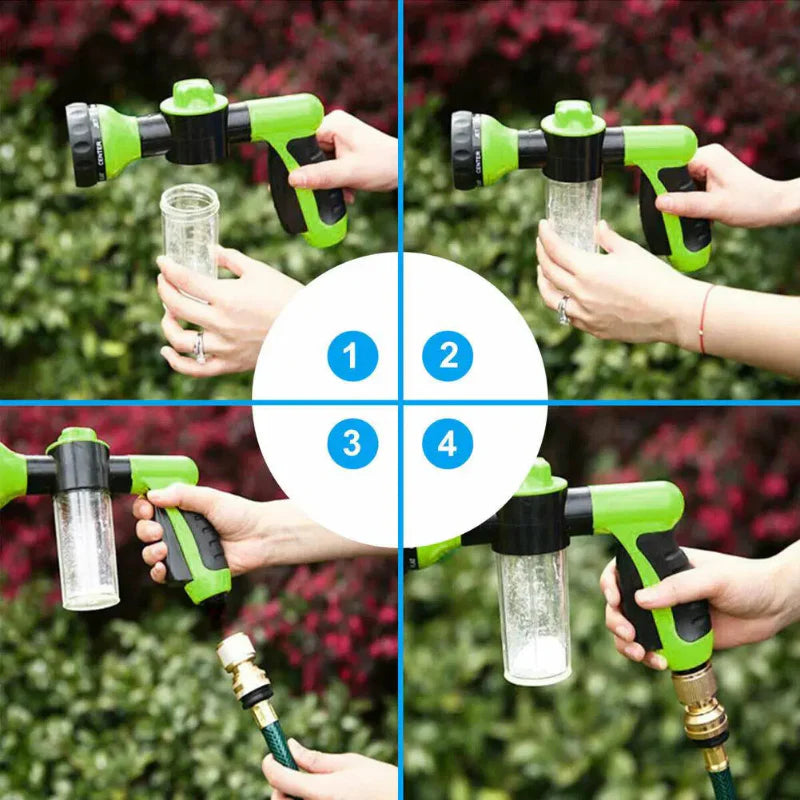 High pressure water gun for cleaning and watering 