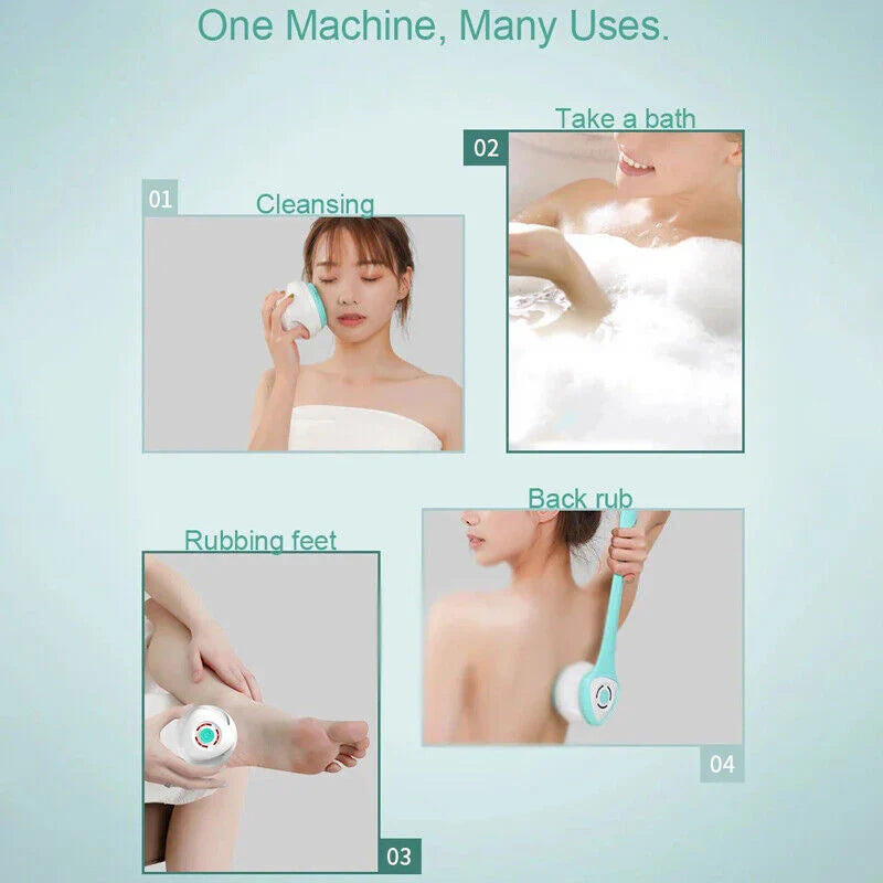 Effortless complete cleansing massage in the shower 