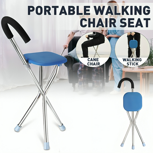 2 in 1 folding cane chair 