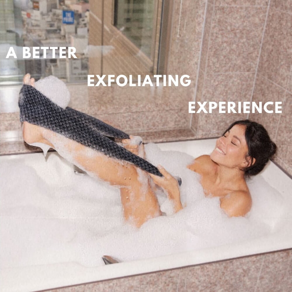 Gentle exfoliating towel – Smooth skin in one easy step 