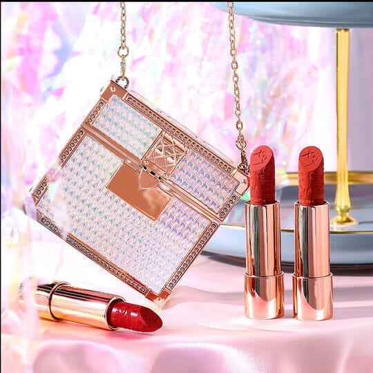 Matte lipsticks in a chic handbag box 
