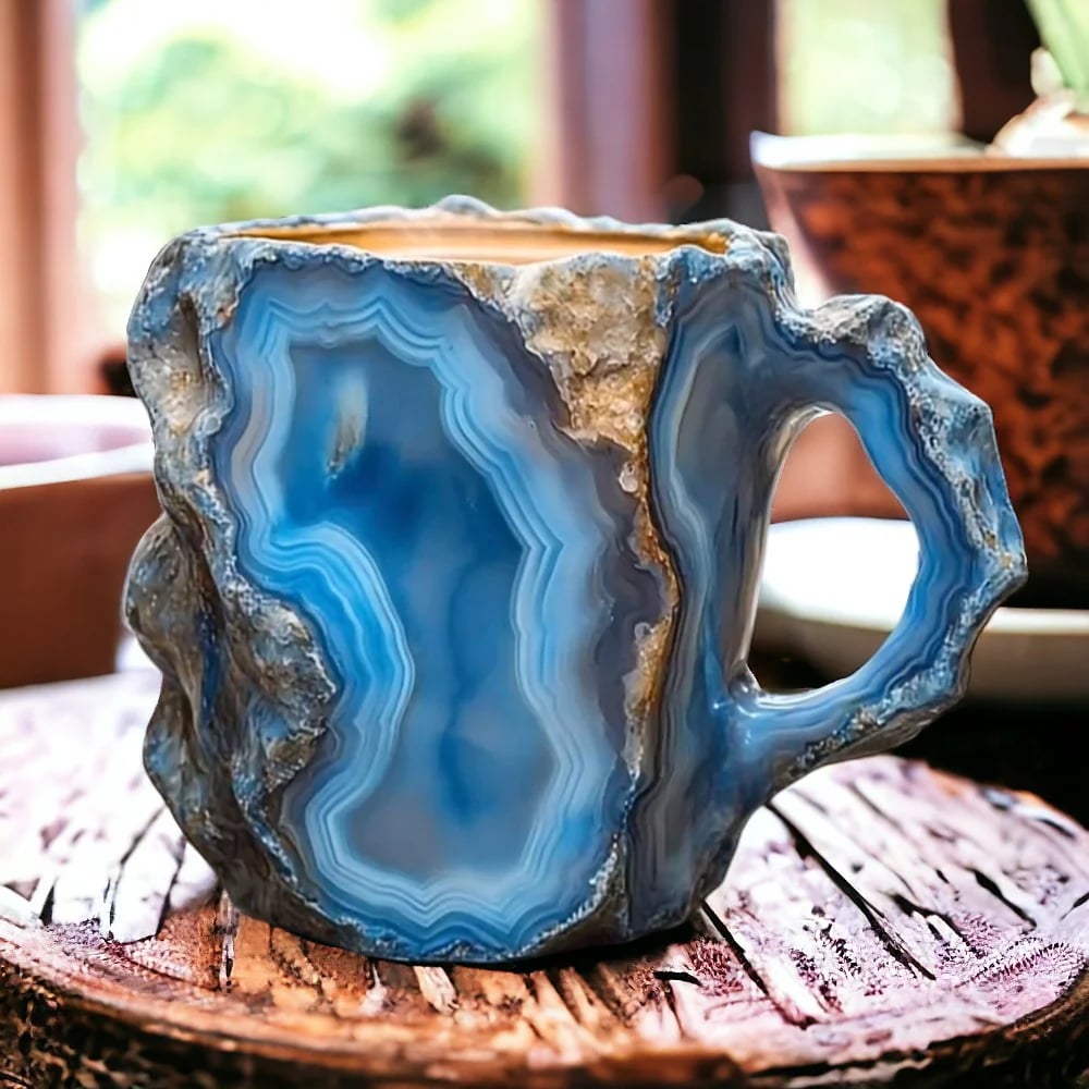 Mineral crystal coffee cup – Natural elegance 