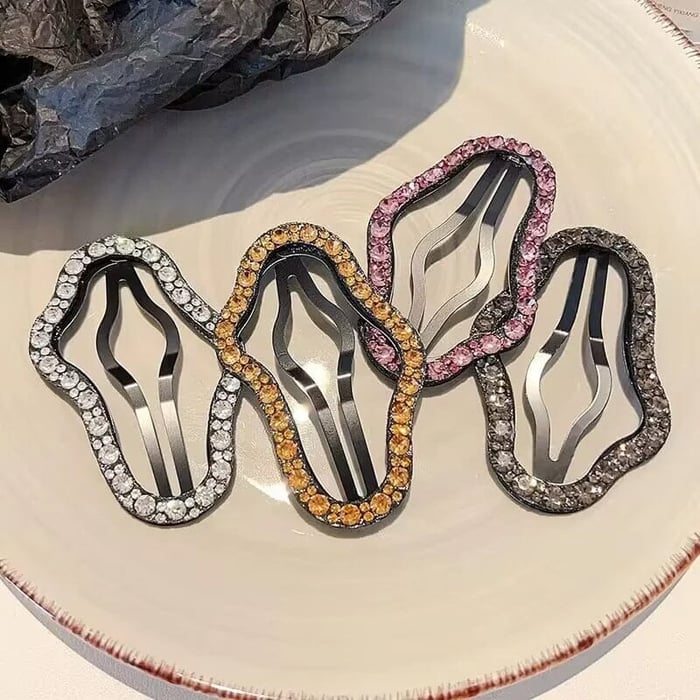 Elegant and shiny hair clips (x4) 