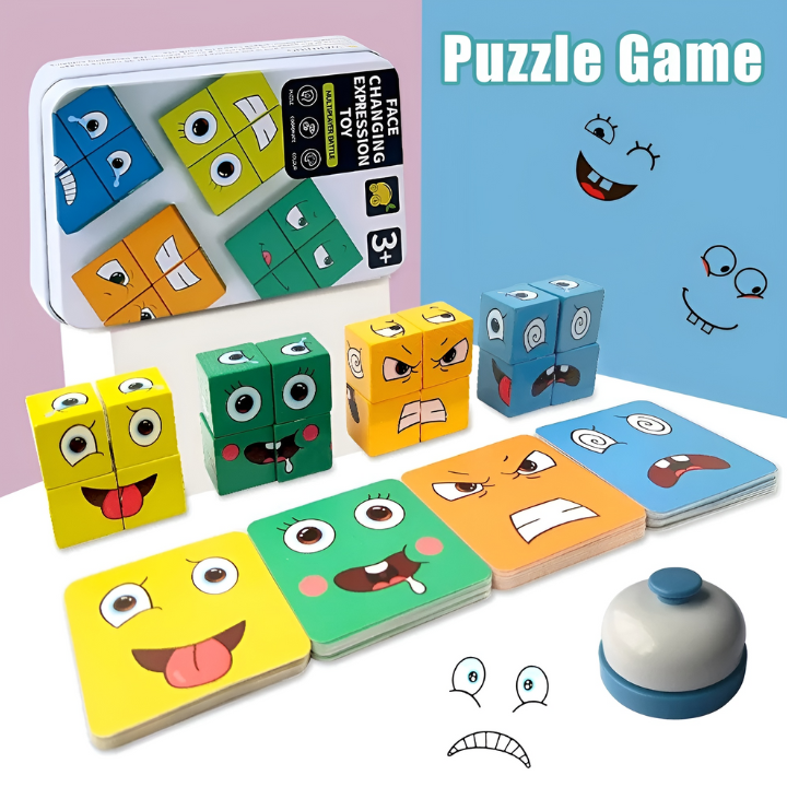 Educational wooden game – Develop your child's emotions and motor skills 