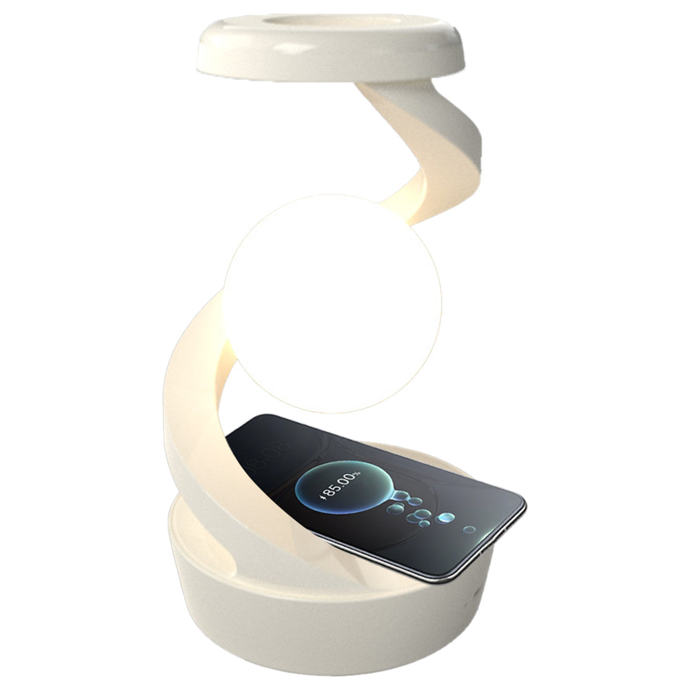 Design LED lamp with integrated wireless charger 