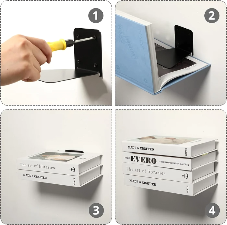 Display your books as if by magic with this invisible shelf 
