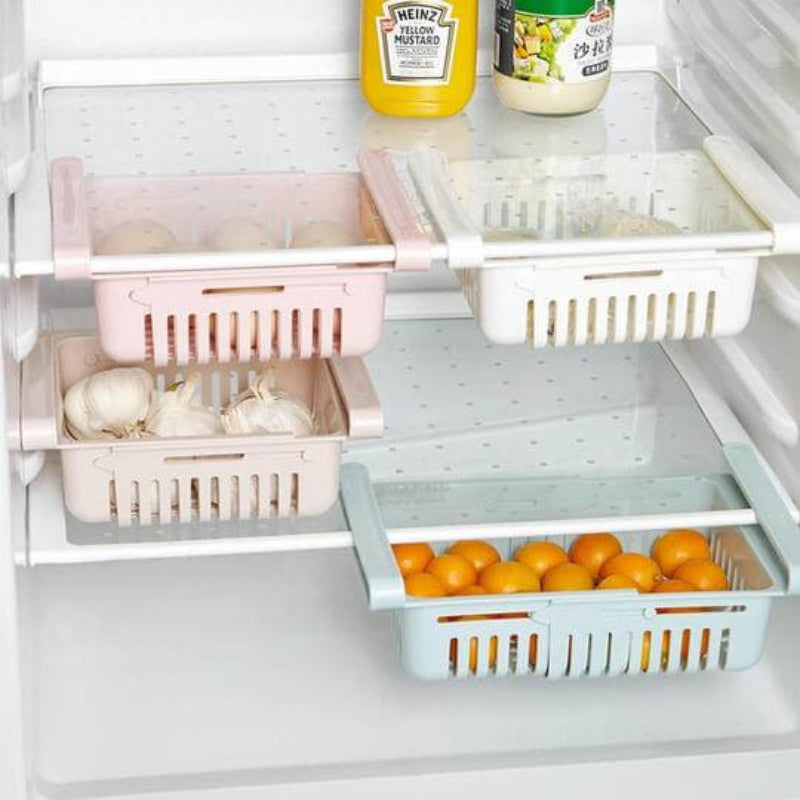 Adjustable organizer for refrigerator 