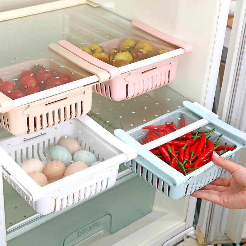 Adjustable organizer for refrigerator 