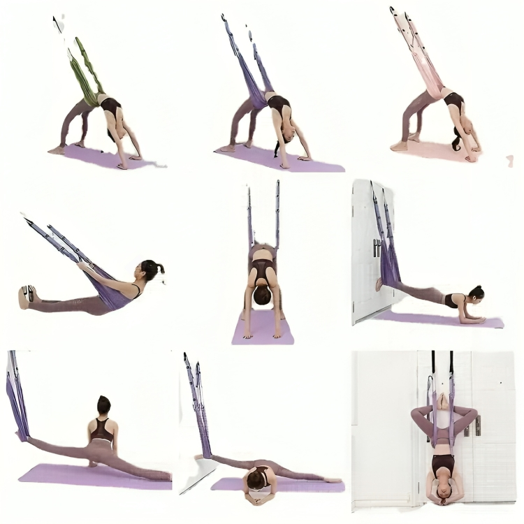 Aerial rope to improve your flexibility with deep and fluid stretches 
