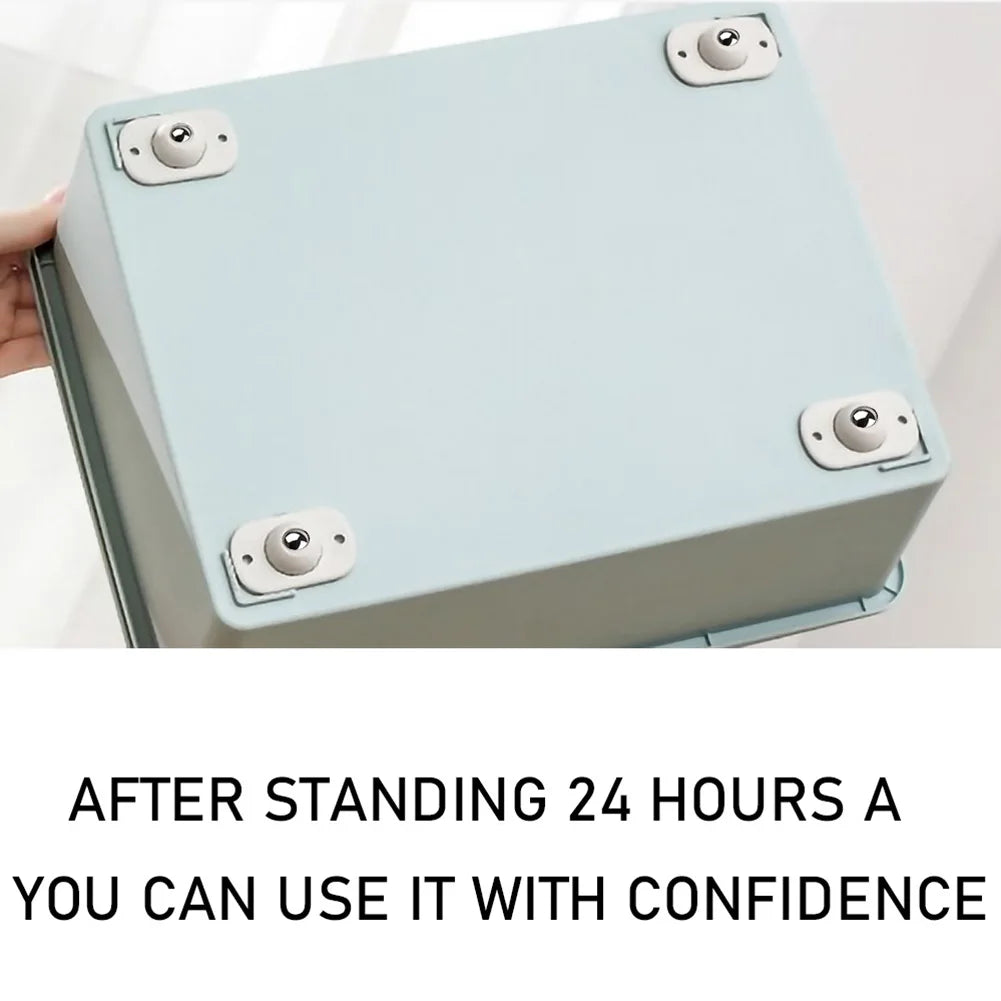 Mini adhesive rollers for effortless mobility 