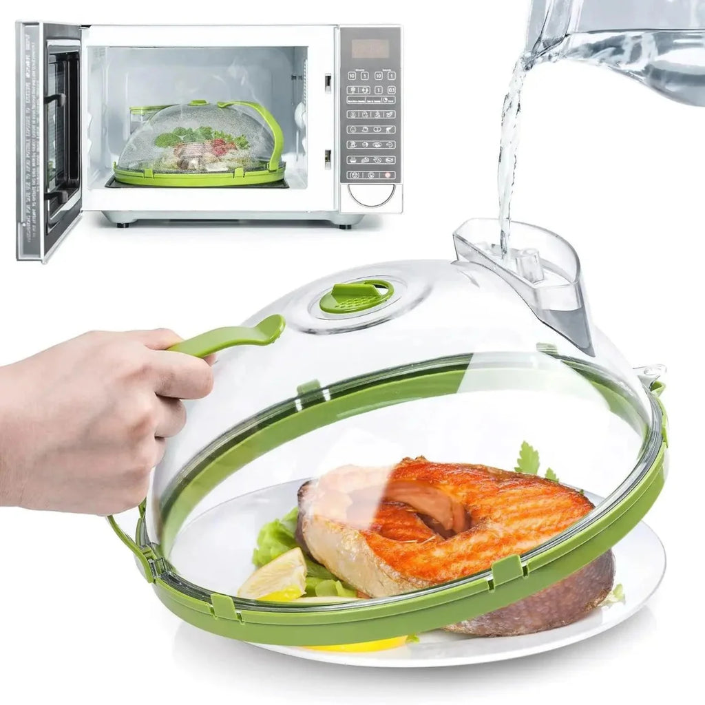 Microwave splash-proof steam lid 