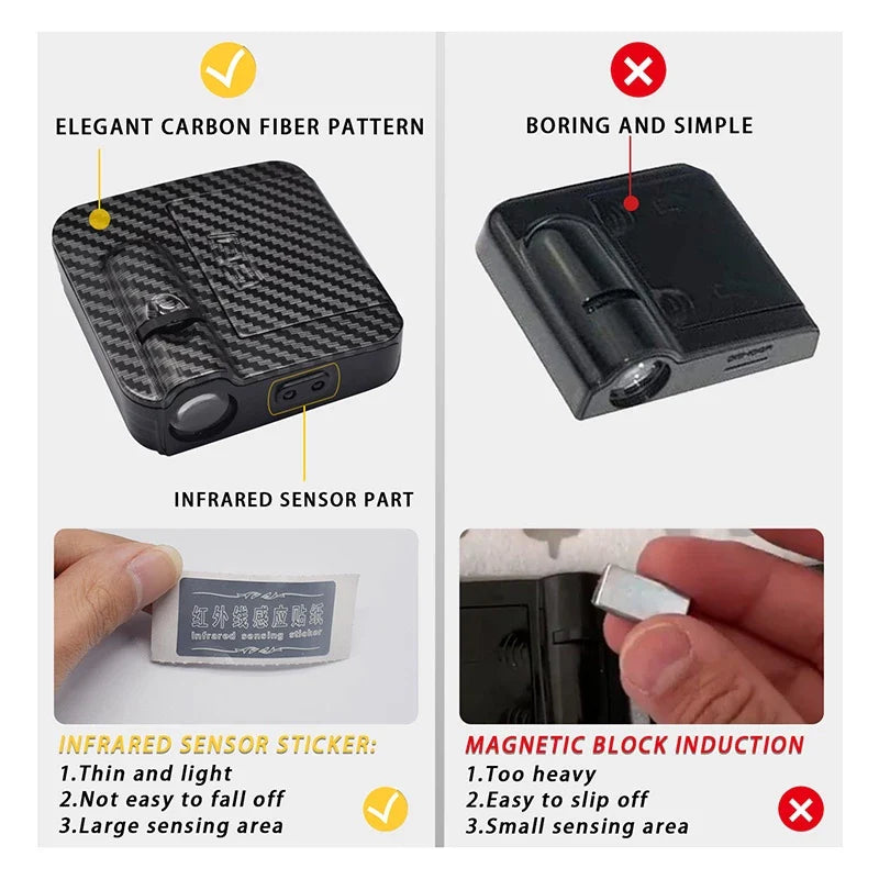 Éclairez votre logo de voiture à chaque ouverture de porte (x2)