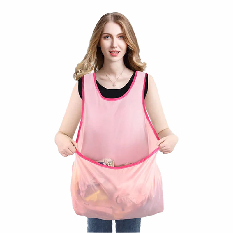 Laundry bag function apron - Practical and adjustable 