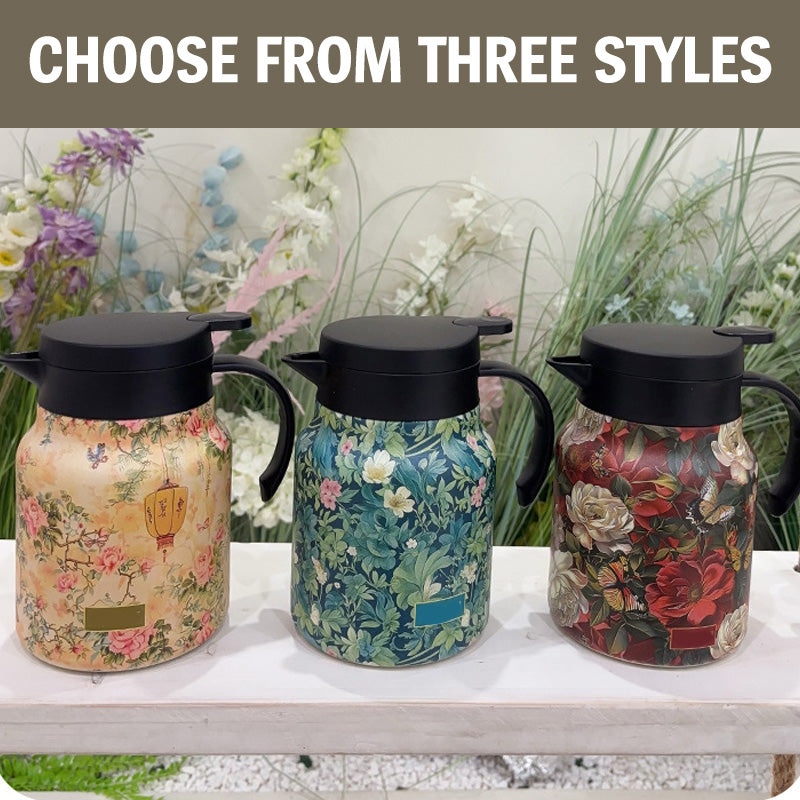 Carafe isotherme florale 1L – Élégante & pratique