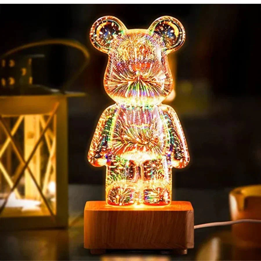 3D bear decorative lamp with fairy light 