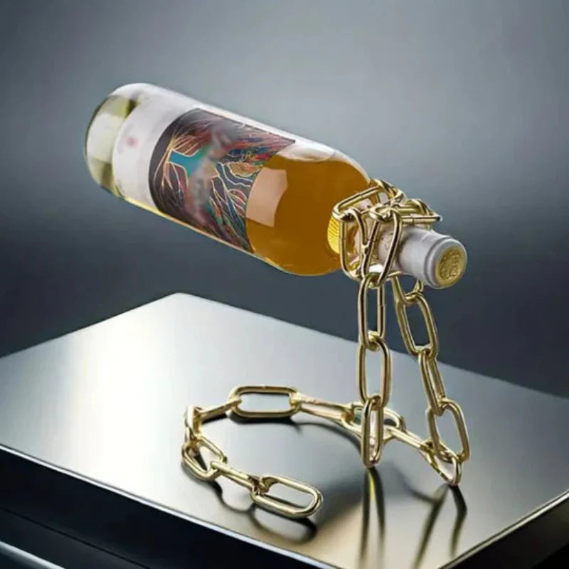 Floating bottle support - Magic chain effect 